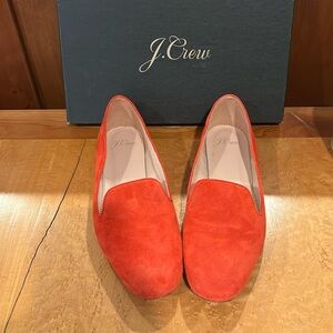 J.CREW red driving loafers size 8 perfect for holidays